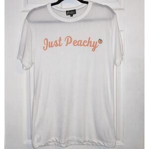 GameDay Couture Just Peachy Georgia White Tee Shirt S